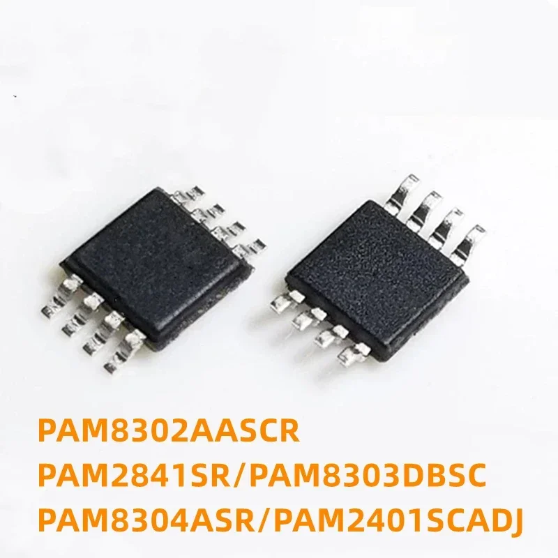 1PCS New PAM2401SCADJ 2841SR 8303DBSC 8304ASR 8302AASCR Chip MSOP8 Audio Amplifier Chip