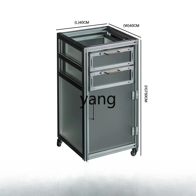

LH aluminum profile removable office storage acrylic file cabinet industrial wind metal multi-functional drawer