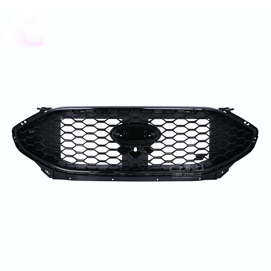 Gloss black Honeycomb Front Middle Racing Grille For Ford Edge 2019 2020 2021 2022 High Quality ABS Grills Mesh style