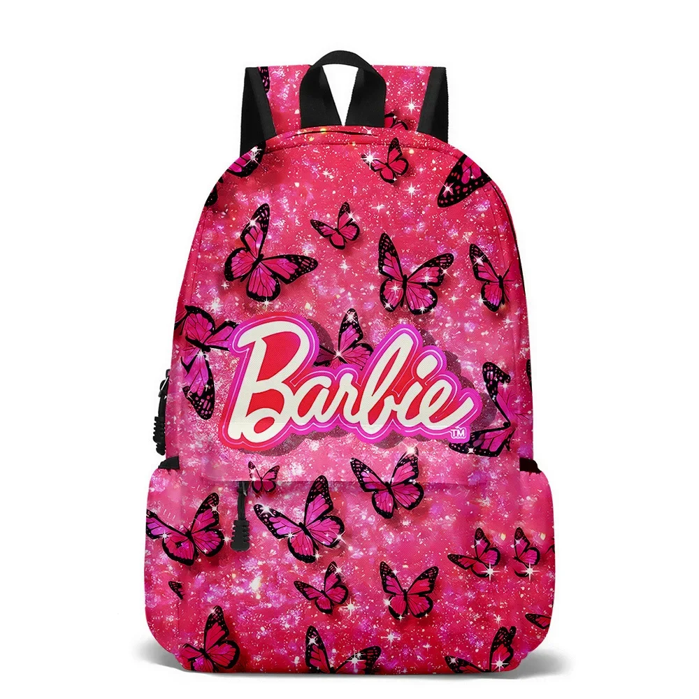 

MINISO Barbie Peripheral Two-dimensional Schoolbag for Primary and Secondary School Students, Children's Cartoon Large Capacity