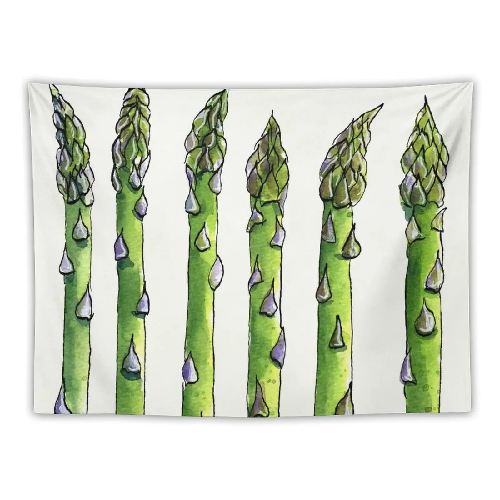 

Ink and watercolor asparagus Tapestry Decoration For Rooms Home Decoration Accessories Decor For Bedroom Tapestry