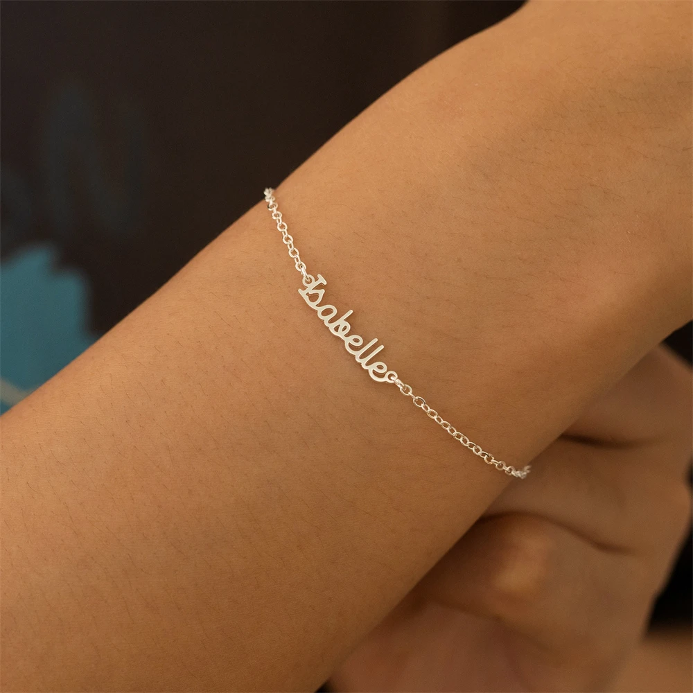 Custom Multiple Names Bracelets Family Jewelry Gold Plated Stainless Steel Bijoux Femmes Personalized Gifts