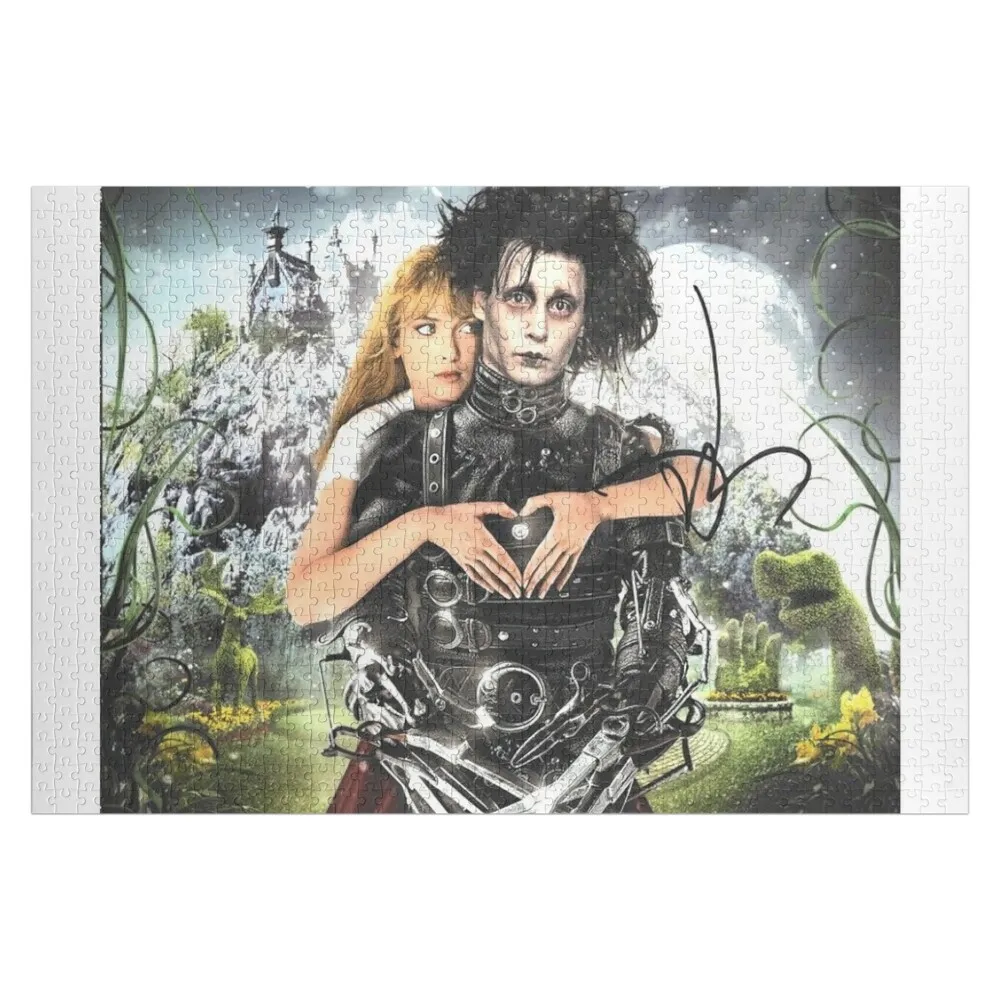 Edward Scissorhands Jigsaw Puzzle Personalized Gift Custom With Photo Personalized Toys Wood Photo Personalized Puzzle