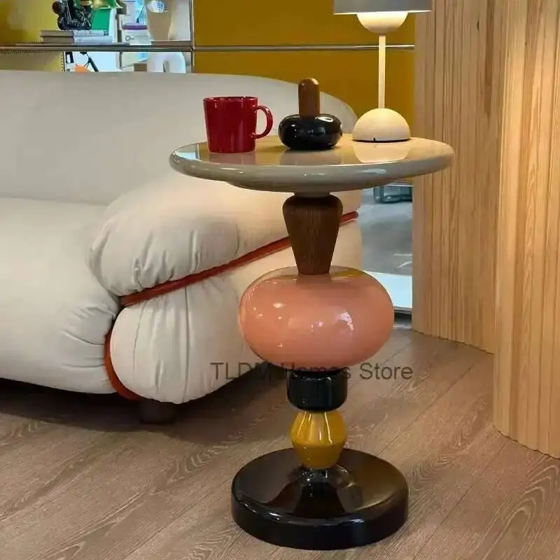 Creative Side Table, Tomatoes Simple Color Small Round Table on Sticks  Modern