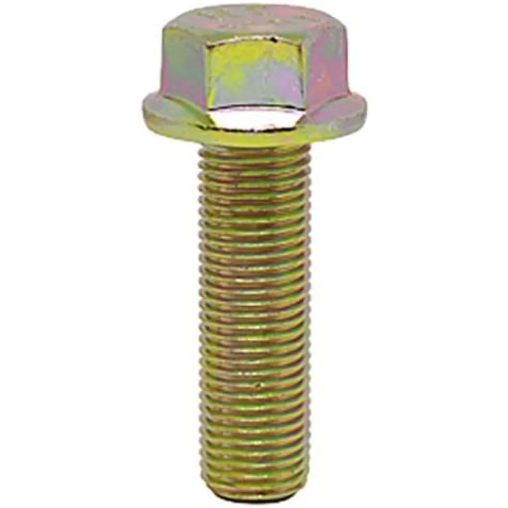 فئة 10.9 مسامير شفة رأس سداسية من الزنك الأصفر، 12 مم × 1.25 مم × 70 مم، مفتاح ربط 17 مم، 25 قطعة، للسيارات والدراجات النارية والميكانيكية