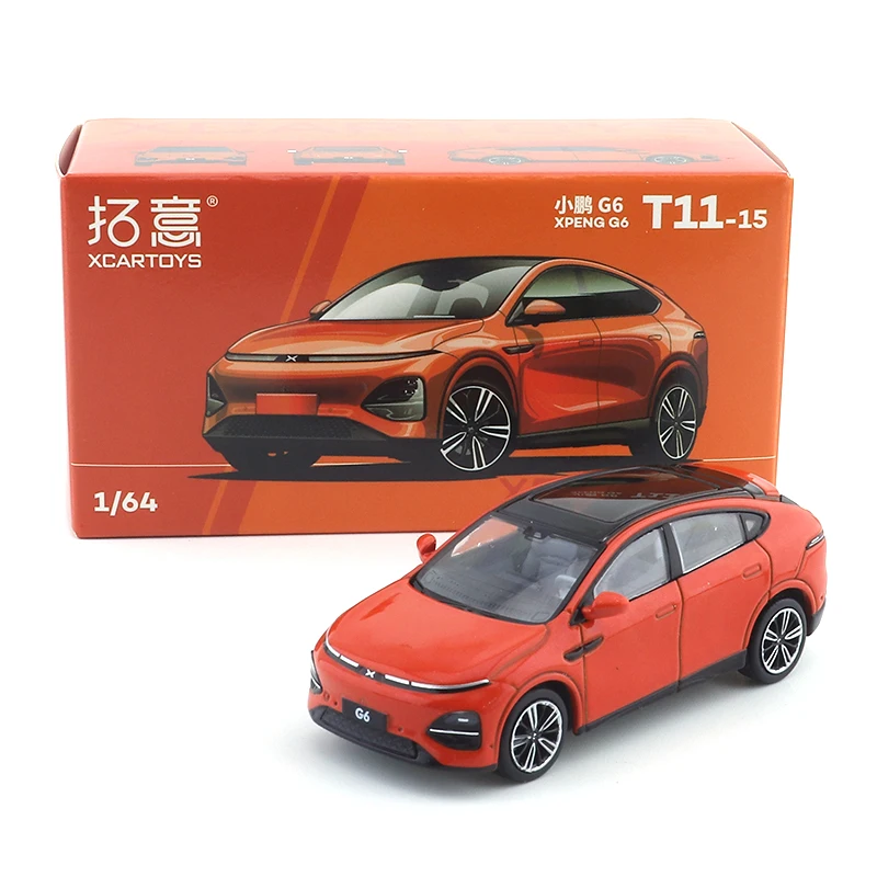 XCARTOYS 1/64 T11-15  Xiaopeng G9-Orange  Alloy Diecast Car Model Ornaments Cas Toys Gift Decorations