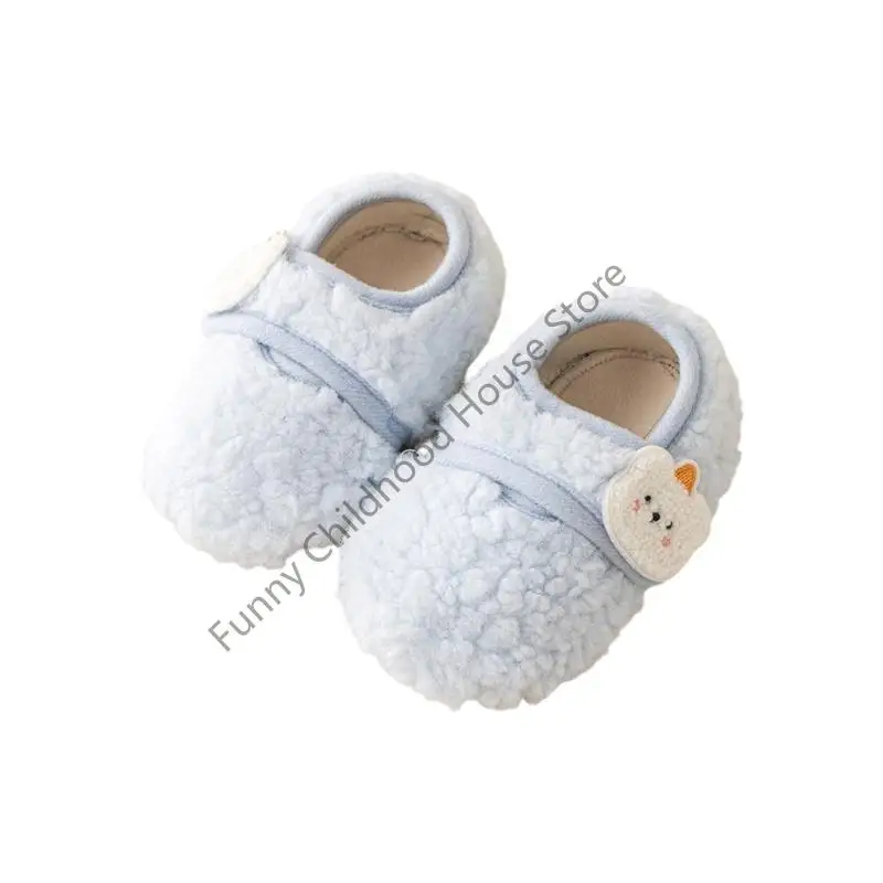 

D0LA Термическая обувь осень мультфильм животных для животных обувь для младенца