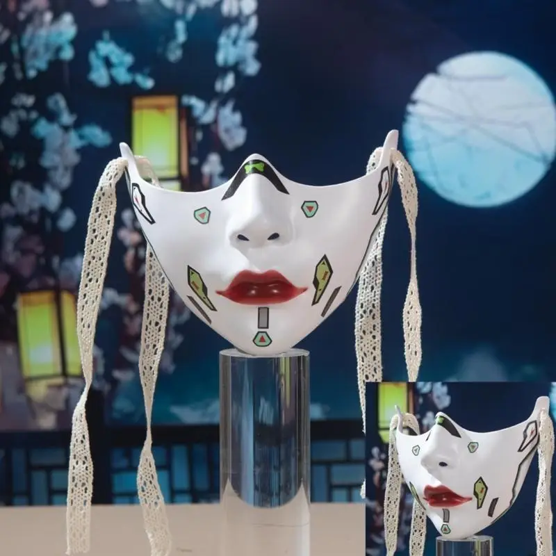 Y88A Mechanical Half Face Mask Masquerade Mask for Womens Men Aesthetics Mask Gifts image 3