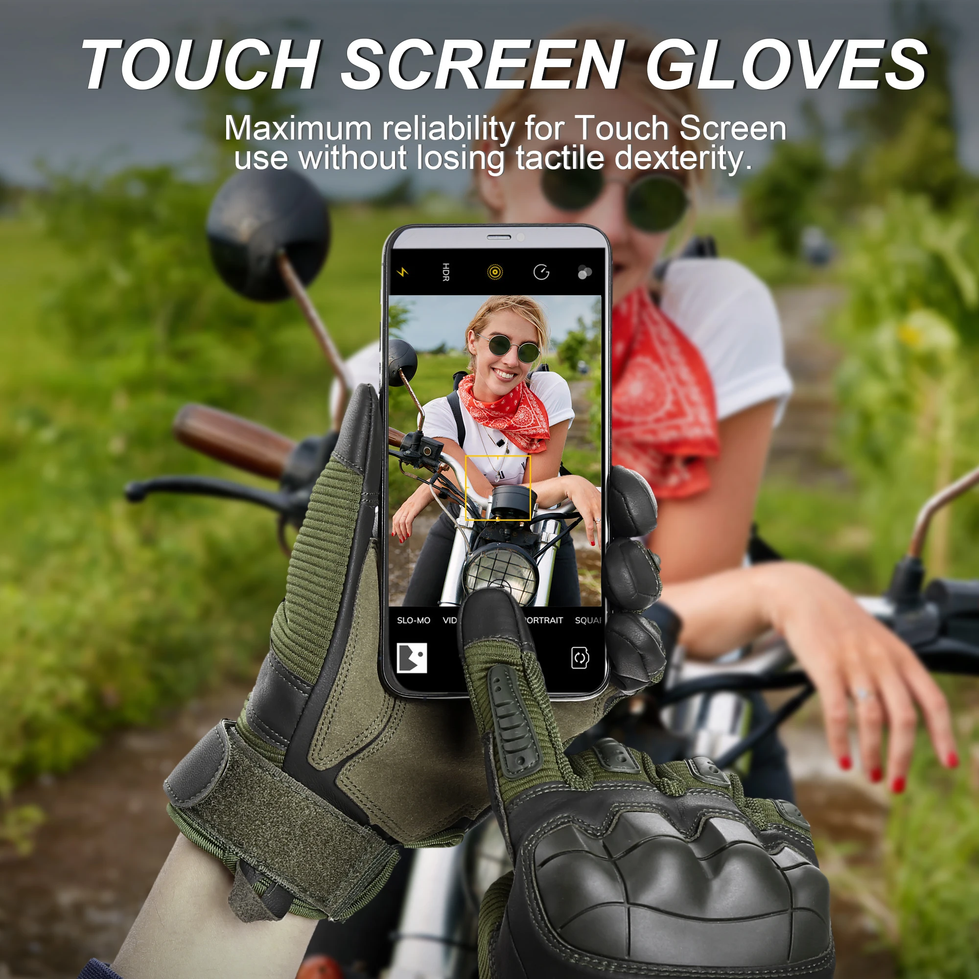 Tactical Touch Screen Gloves PU Leather Full Finger Glove Airsoft Paintball Camping Bicycle Hunting Hiking Cycling Men Mittens