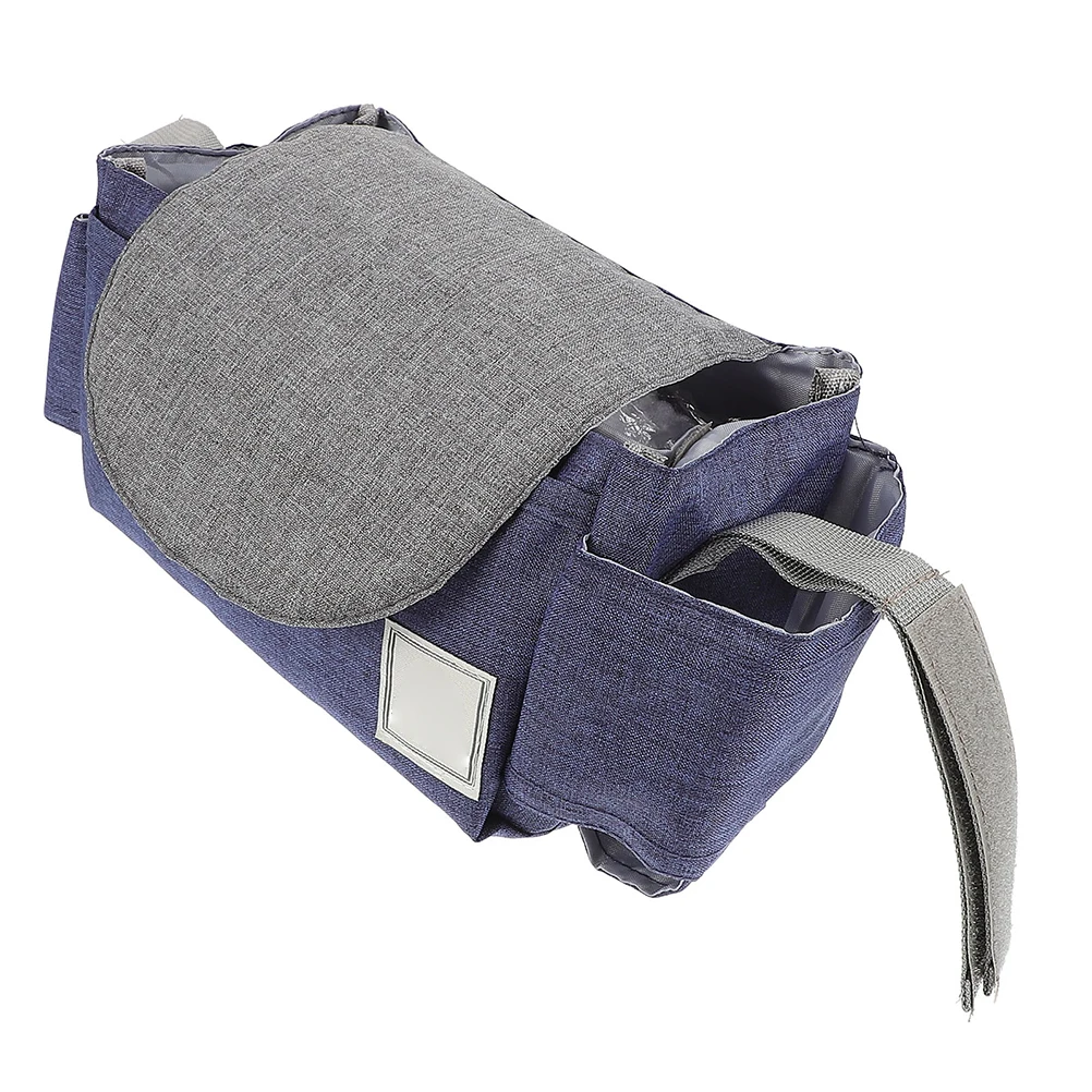 

Waterproof Diaper Stroller Handlebar Hanging Organizer Bag For Baby Supplies Breast Pump Bottles Large Capacity Storage Pouch