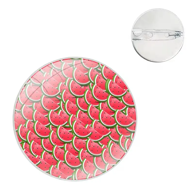 Pins Badge Metal Brooches For Clothes Backpack Decoration gift Fruit watermelon melon Newest Super Cute