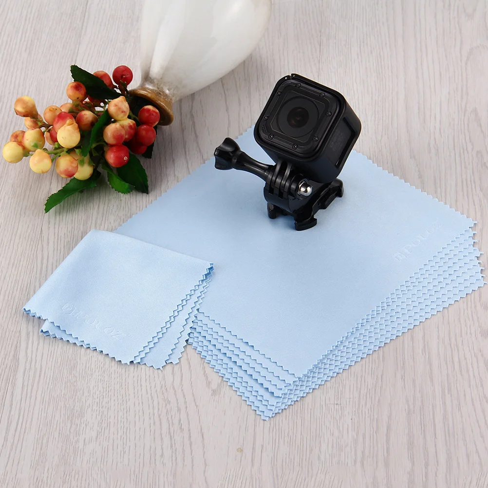 

50 Pcs Cleaning Cloth Microfiber Eyeglasses Lens Watch Jewelry Delicate Surface Streak Free Soft Reusable Cloth