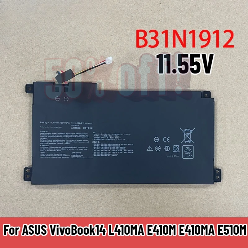 

11.55V B31N1912 C31N1912 Laptop Battery for ASUS VivoBook14 L410MA E410M E410MA E510M