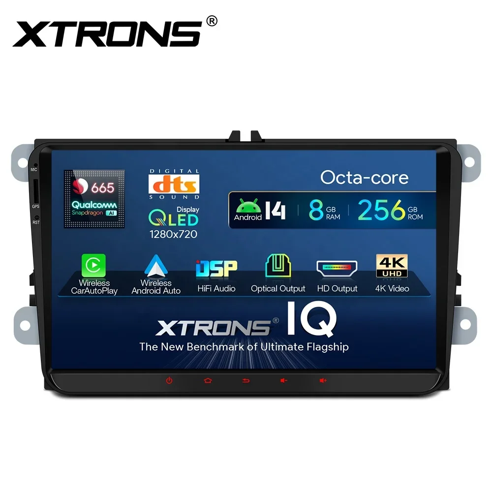 جديد XTRONS 9 بوصة ثماني النواة نظام ملاحة السيارة 4G 8 + 256GB QLED عرض أندرويد 14 مناسب لشركة فولكس فاجن/سكودا/المقعد #3