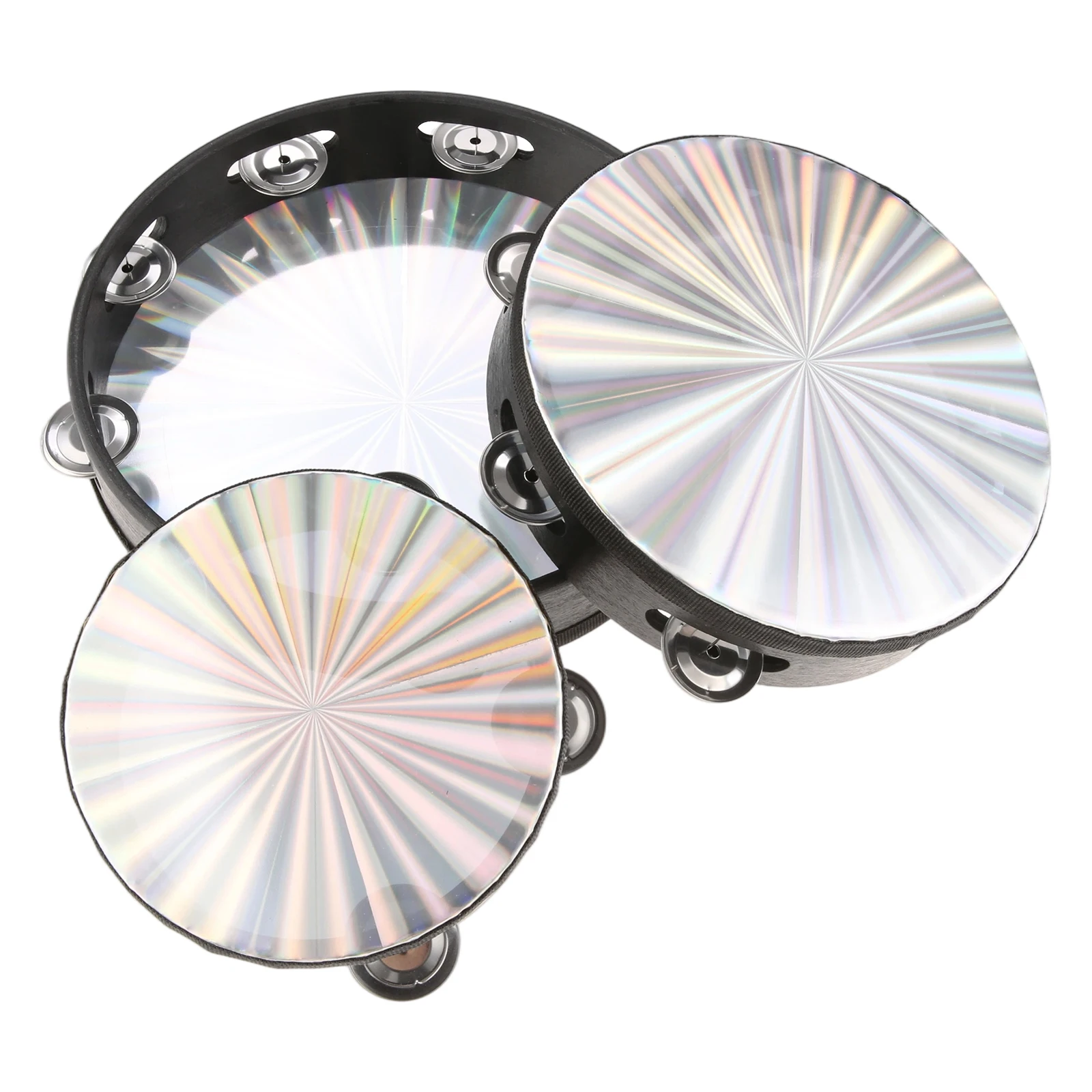 1Set Radiant Tambourine Hand H - Tambourine Hand Drum 评论和价格