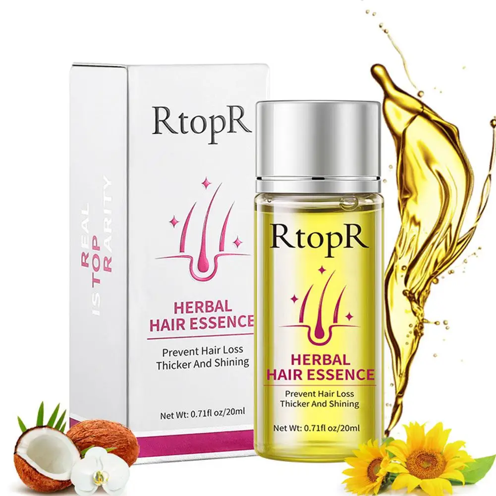 20ML RtopR Herbal Thick Essential Anti Hair Loss Nurture Nourishment Oil Control Genuine Products Repairing Bifurcat