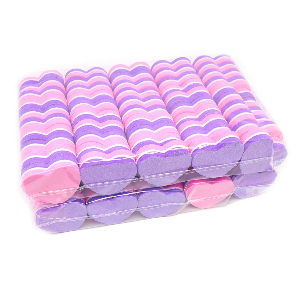 500Pcs/Bag Double-sided Sponge Nail Files Buffer Wholesale Valentine's Day Nail Stylist Supplies Manicure Accessories And Tools