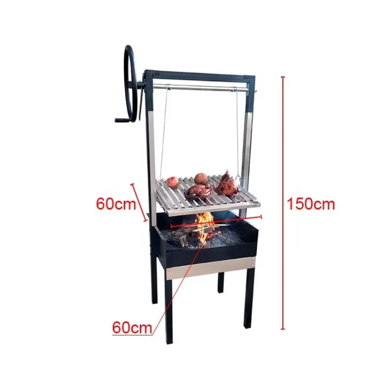 Portable Argentine bbq grill Tabletop Charcoal BBQ Grill Home Use Santa Maria  for Campfire  Party image 2