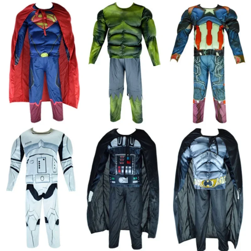 SN88 Cosplay Costumes Muscle Jumpsuit for Kids Darth Vader Skywalker Imperial Stormtrooper Zentai Tights Halloween*#2@5