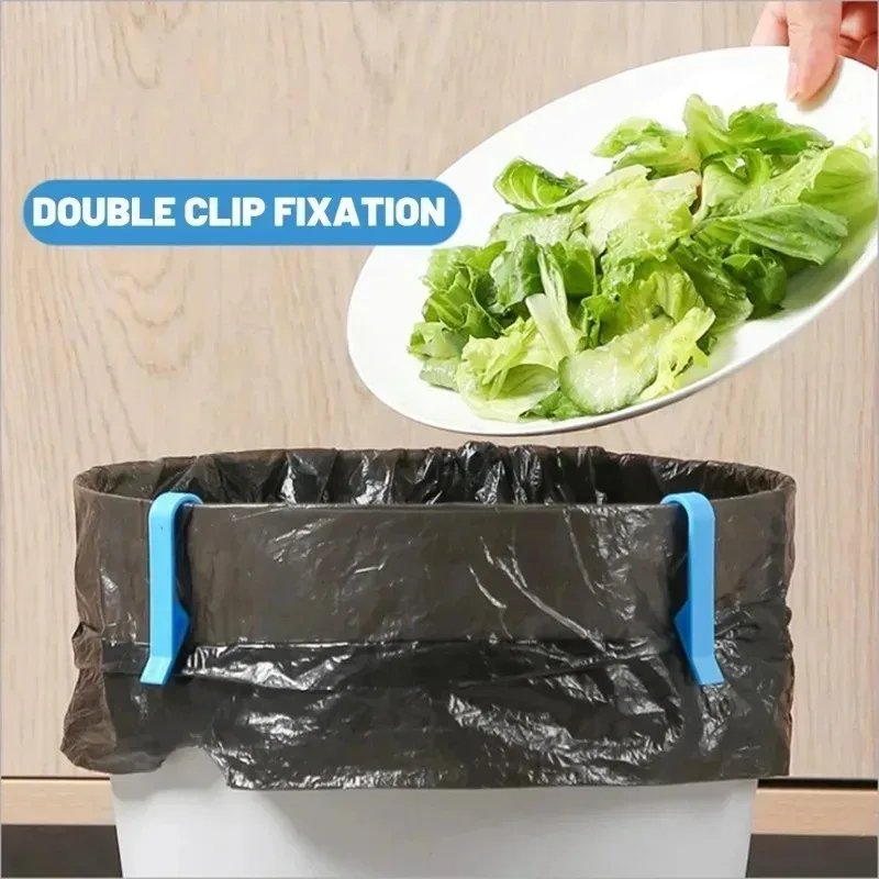 100/2Pcs Garbage Bag Fixed Clips Kitchen Snack Bags Sealing Clamp Waste Bin Trash Bag Clip Holder Rubbish Basket Clamps Gadgets