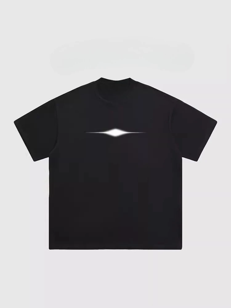 

ESSENTIALS рубашка с короткими рукавами и принтом молнии, модная брендовая повседневная свободная рубашка из чистого хлопка с половиной рукавов, мужская и женская летняя