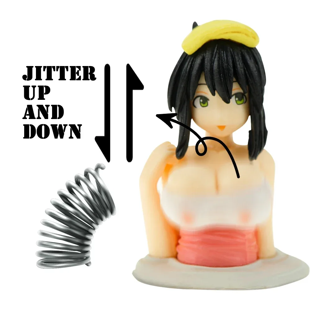 تمثال أنيمي كاواي لديكورات السيارات ، صدر كاناكو لطيف يهز الفتيات ، زينات سيارة ، لوحة عدادات ، تمثال دمية مثير