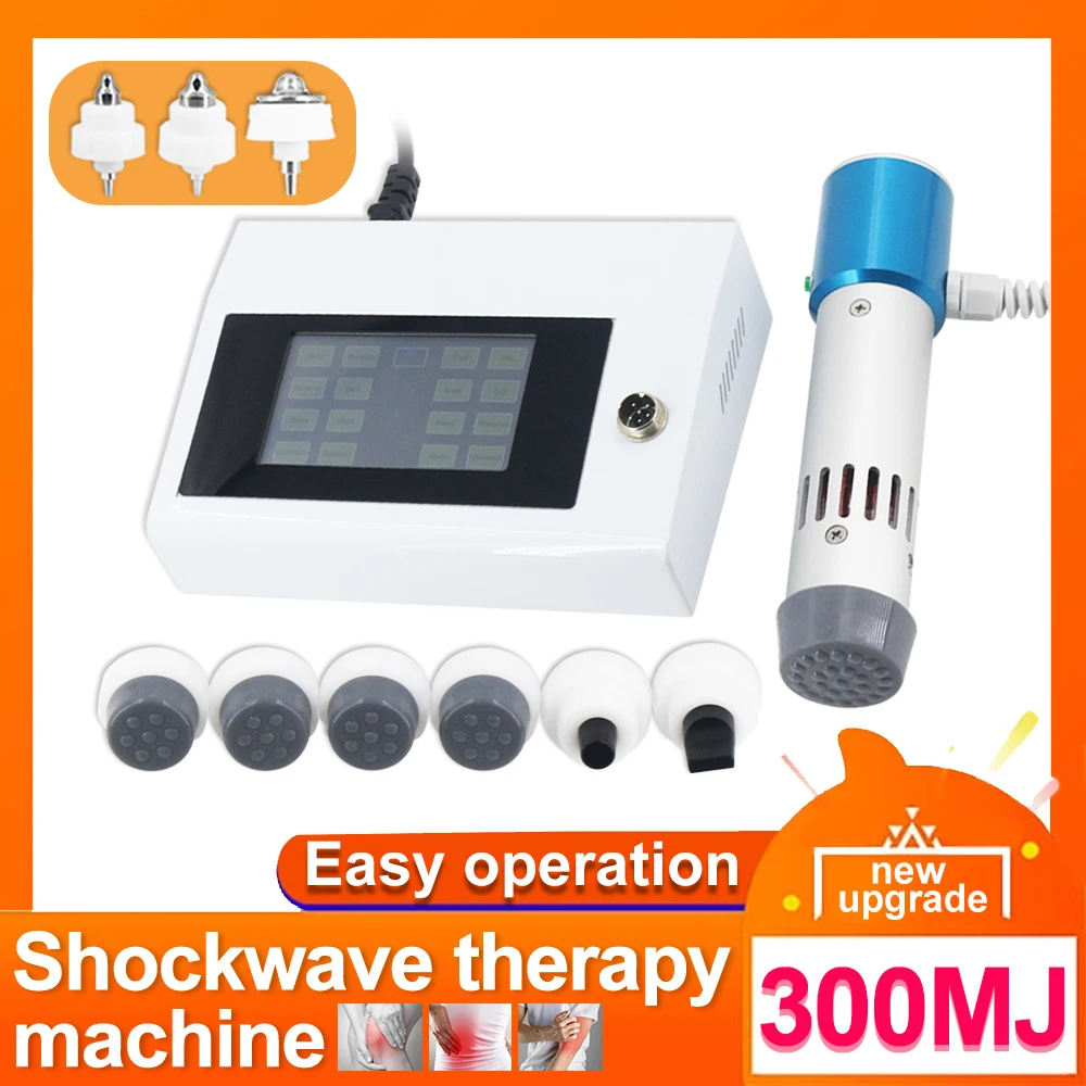 300MJ Shockwave Therapy Machine With 10 Heads Pain Relief Deep Body Massage ED Treatment Easy Operation Tibial Edge Syndrome