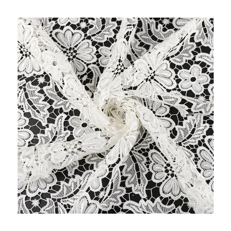 Water Soluble Hollow Out Lace Embroidered Fabric Women's Lace Dress Cheongsam Diy Sewing Material