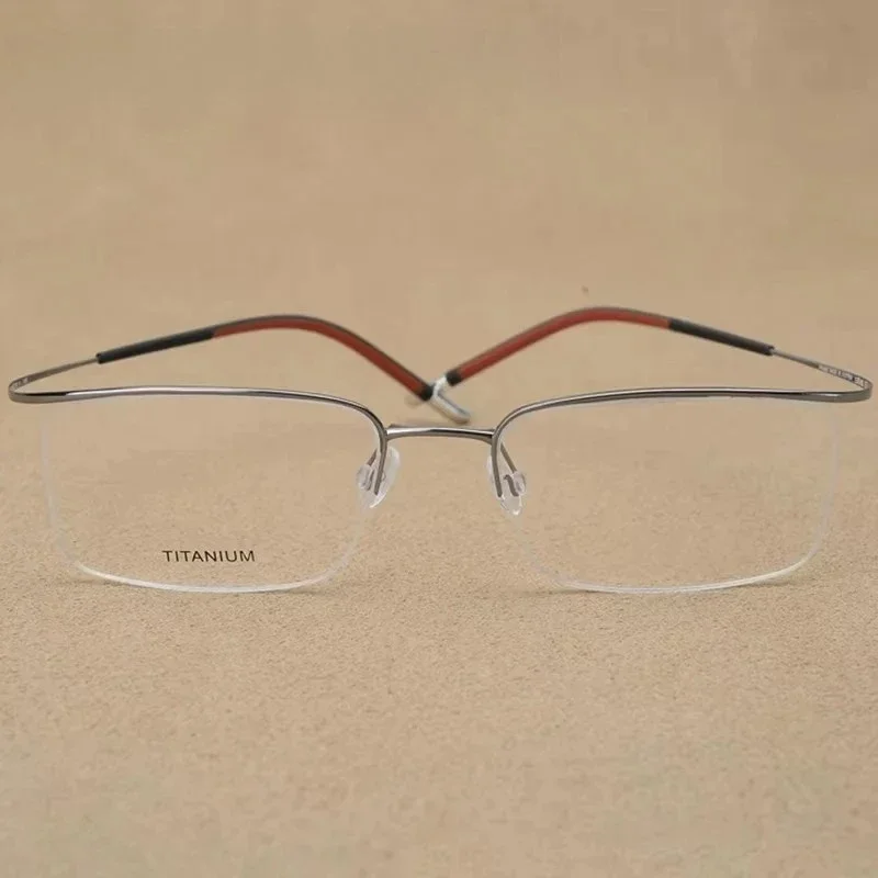 

Очки KIZN Urltra-Light Pure Frame для мужчин, квадратные, для коррекции близорукости, оптическая оправа, титановые, с эффектом «брови», модель 5296