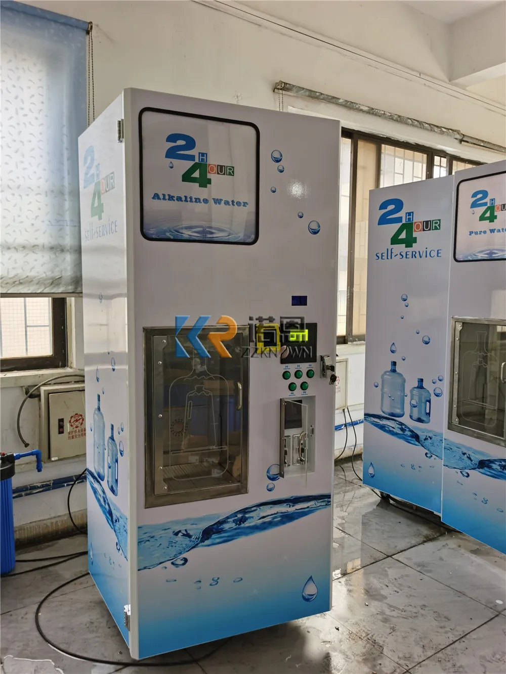 400/600/800GPD Purified Water Vending Machine Reverse Osmosis Dispenser Water Vending Machine With Card Reader Option