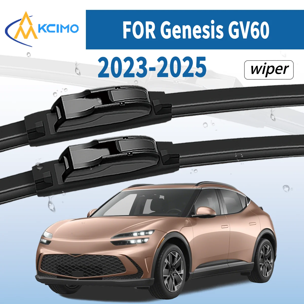 2Pcs Front Windshield Wiper Blades For Genesis GV60 2023-2025 High Quality All-Weather Windscreen Wiper Auto Accessories