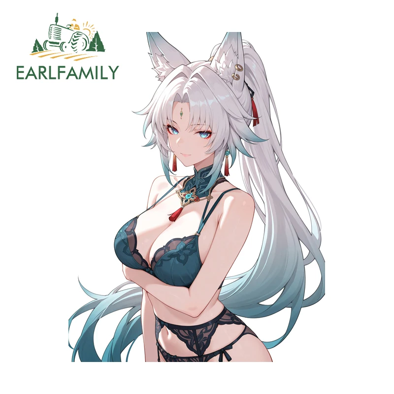 EARLFAMILY Collapse Stellar Rail Feixiao Sexy Girl Car Stickers Charming Position Decor Decal Occlusion Scratch Car Accessories