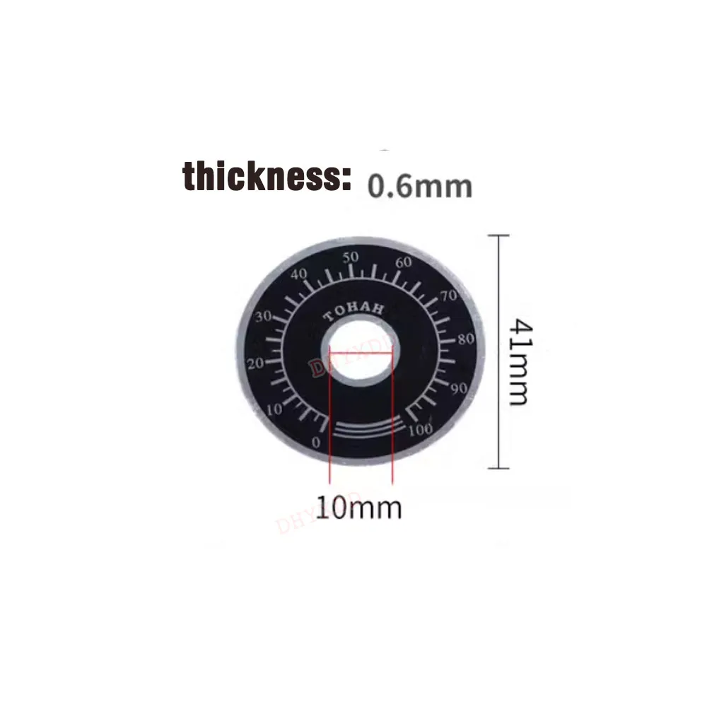 1PCS Hat Dial Knob WTH118 MF A01 A02 A03 A04 Bakelite Knob With Scale Plate Sheet Scale Digital Potentiometer Inner Hole 6mm