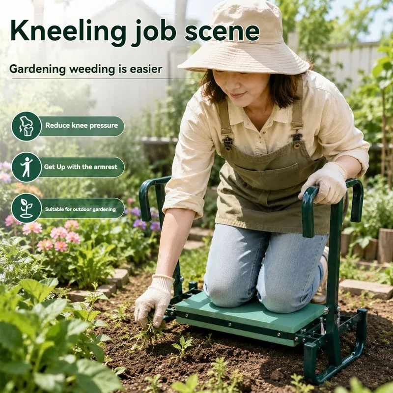 EVA Soft Pad Gardening Stool, Portable Garden Kneeling Bench, Comfort Knee Protection For Planting, Pruning And Outdoor Garden
