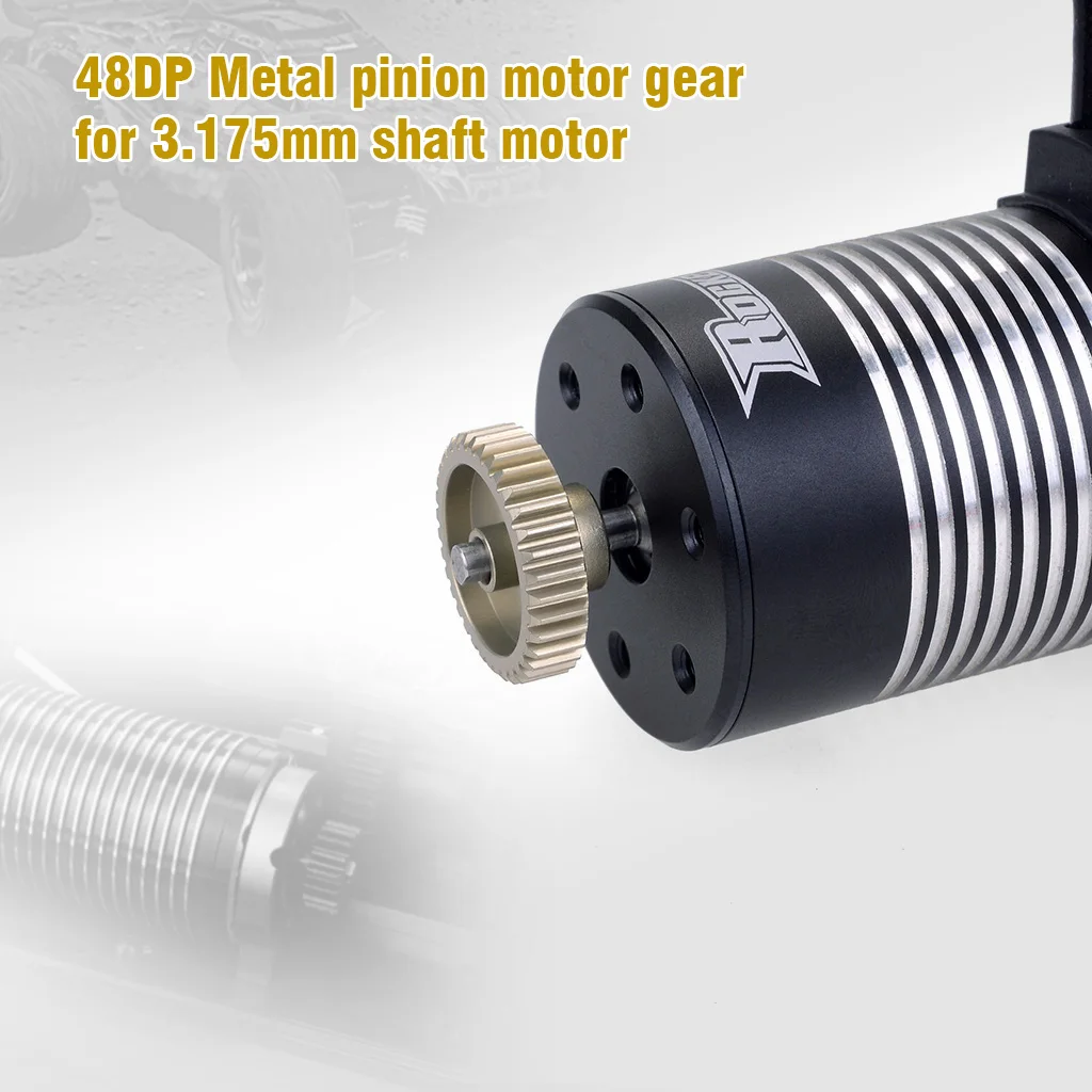 Surpass Hobby 48DP 3,175mm 14T 15T 17T 24T 26T 27T 34T 36T 40T 44T 13T-48T Metall Motor Ritzel für 1/12 1/10 RC Auto Teile – Detail 1