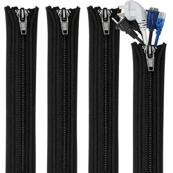 Zipper Cable Winder Sleeve Flexible Wire Management Holder For USB Charger Cord Computer Home Equipment Line Protector Cover