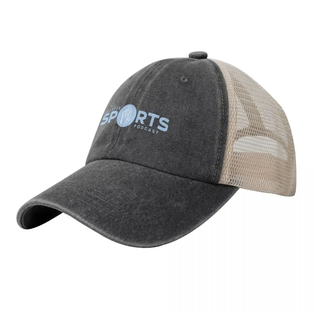 Shutter Sports Podcast Banner Logo (Blue and White) Baseball Cap Beach beach hat Mens Caps Women's