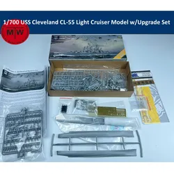 Very Fire VF700920DX 1/700 Scale USS Cleveland CL-55 Light Cruiser Assembly Model Kit & Wooden Deck Upgrade Set