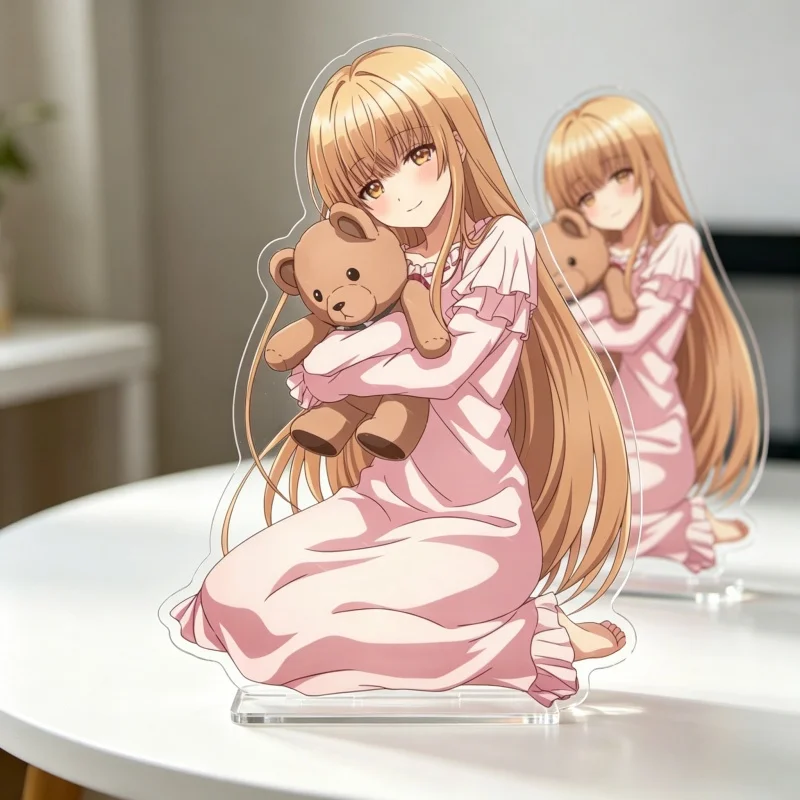 Anime Amane Fujimiya The Angel Next Door Spoils Me Rotten Keychain Acrylic Stand Kawaii Desktop Ornament Home Room Decor
