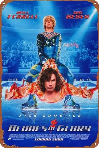 

Blades of Glory Vintage Tin Logo Poster Metal Wall Decoration Home Door
