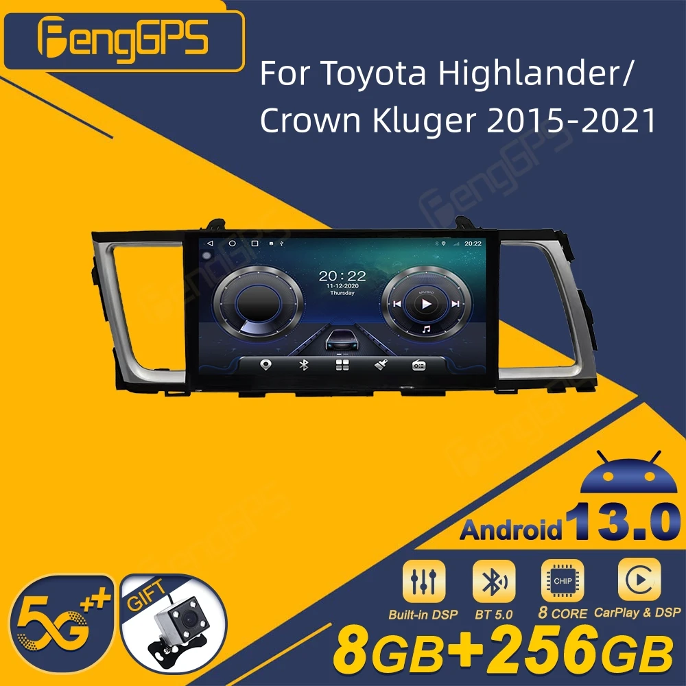 

Автомагнитола 2DIN для Toyota Highlander/Crown Kluger 2015-2021, мультимедийный плеер с GPS Навигатором