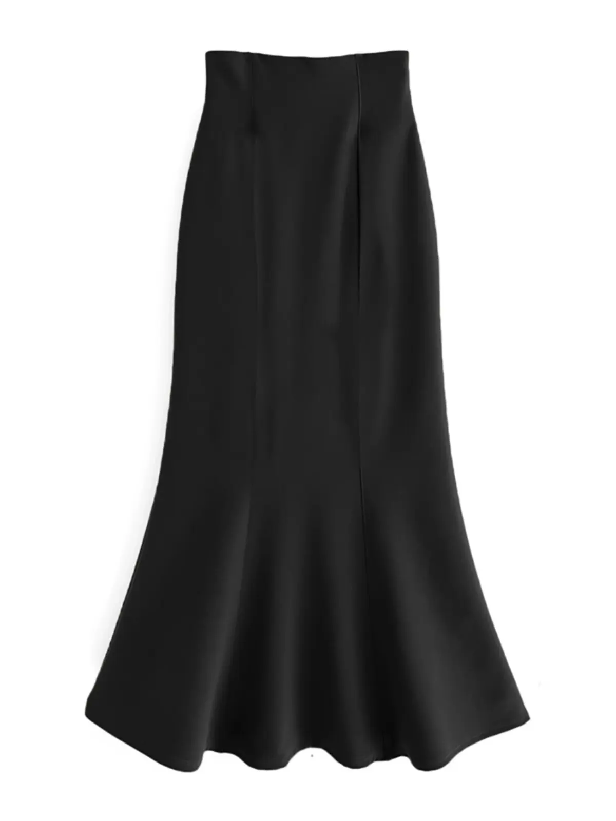 Japanese High Waist Long Skirt Slits Gray Fishtail Skirt Buttocks Elegant and Clear Temperament Long Skirt