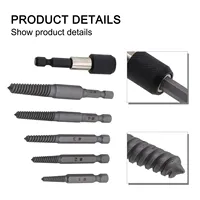 6 Pcs Stud Screw Extractor Remover Set Broken Damaged Pipes