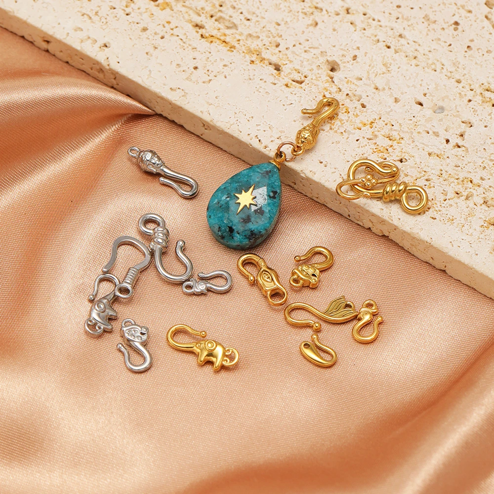 

10pcs Stainless Steel S Shape Tail Clasps Animal Shape Hook for DIY Fashion Jewelry Making Necklace Bracelet Connection Findings