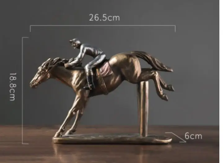 

Europe type restores ancient ways horse race figure to place an American type originality household Statue art Sculpture Crafts