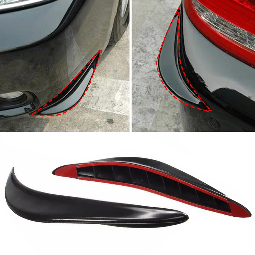 2pcs Car Styling Universal Rubber Car Bumper Corner Protector Stickers Guards Buffer Trim Molding Anti-Scratch Protection Strip