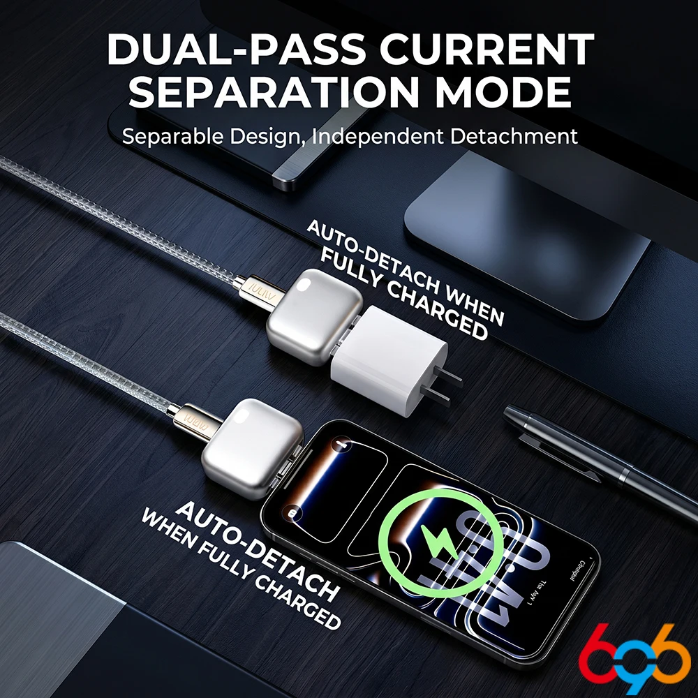 140W Fast Charge Safety Separator Automatically For Type-C Devices Intelligence Full Charge Auto-Disconnect Charging Adapter