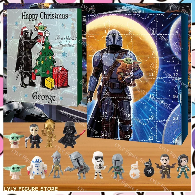 24 Days Christmas Advent Calendar Star Wars Figure Yoda Robot Dolls Countdown Calenda Home Kids Gift Festival Decoration Toys