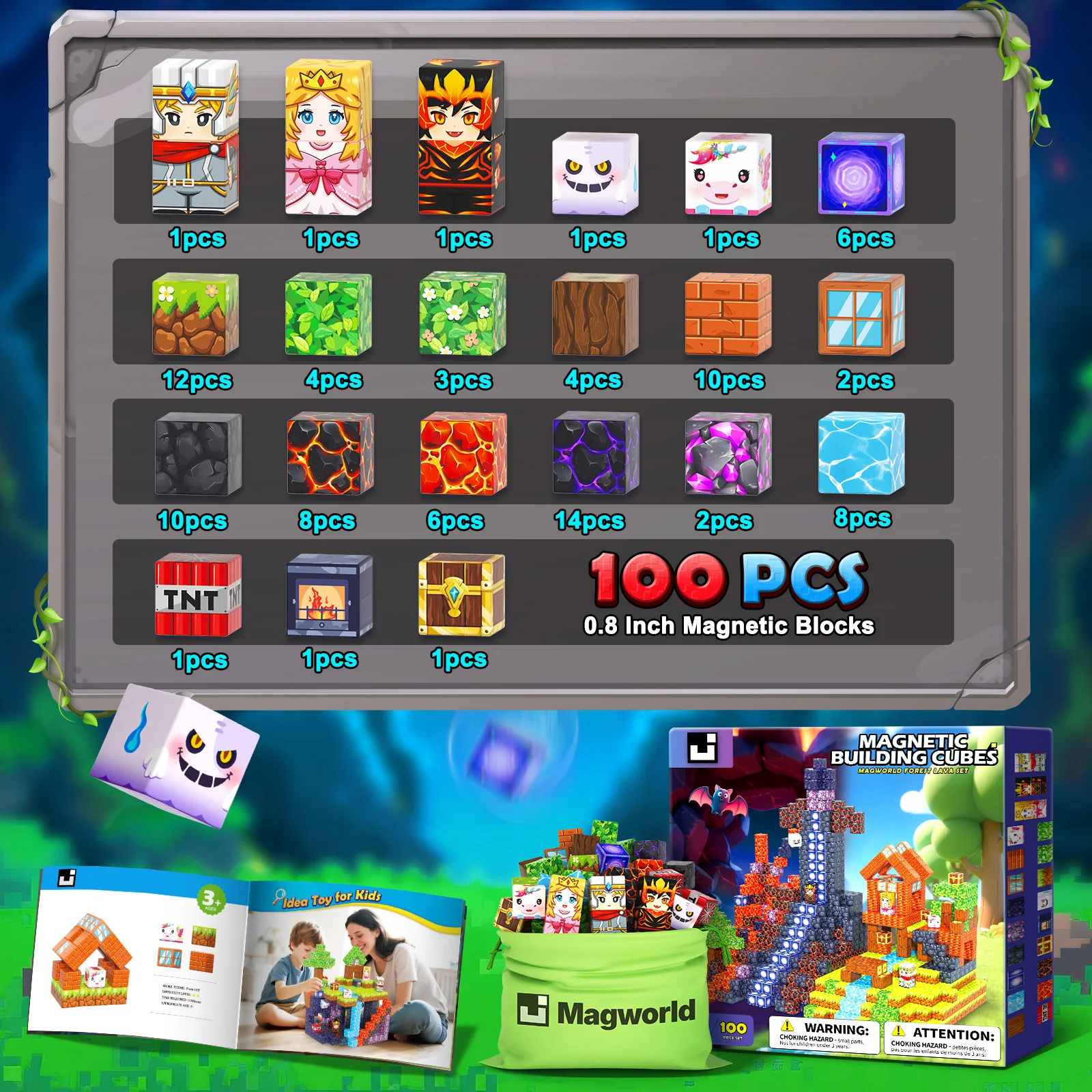Magnetic Blocks - Build Mine 3 - 3D Printing Lego 评论和价格