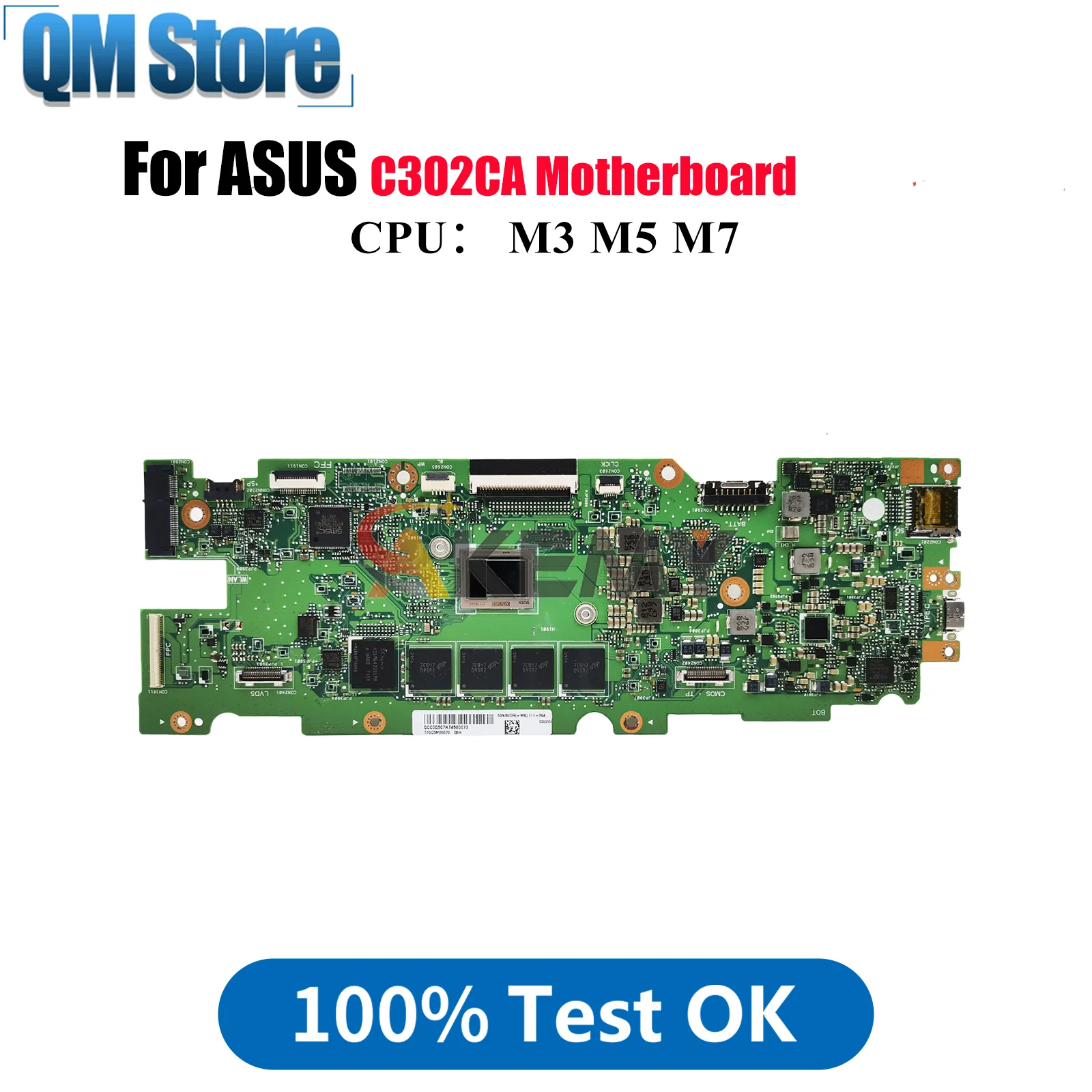 

C302CA Материнская плата для ноутбука ASUS Chromebook C302CA C302C Материнская плата для ноутбука с процессором I3 I5 I7 100% тестирование ОК быстрая доставка stk